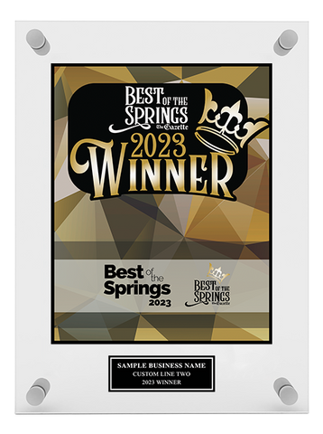 Best of the Springs 2023 Design Acrylic Plaque