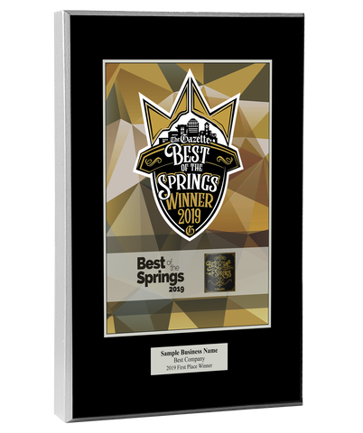Best of the Springs 2019 Plaque